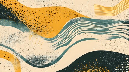 Poster - Abstract Fluid Waves and Flowing Patterns in Vibrant Colors and Organic Shapes