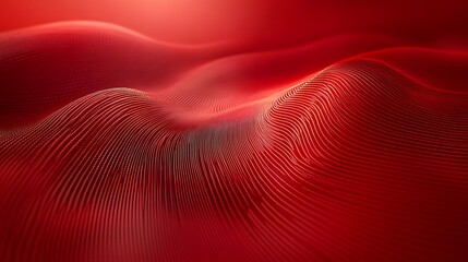 Wall Mural -  glassy texture, red gradient, lines of the same length gather in a swirl shape