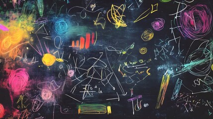Poster - Colorful Abstract Explosion of Vibrant Digital Paint Splatters and Fluid Textures  Captivating and visually striking image with a dynamic energetic and experimental feel