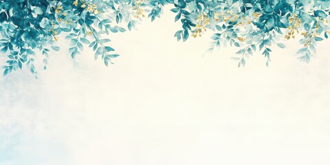 Wall Mural - Delicate Greenery Soft Background Elegant Design