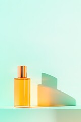 Poster - minimalistic and clean image showcasing essence of gold industry with elegant objects and subtle reflections on solid