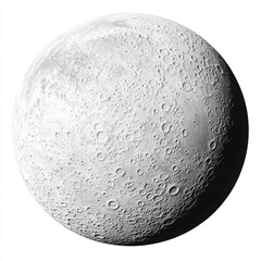 Wall Mural - Moon, craters, space, isolated, sphere, graphic, design, element, white background, astronomy