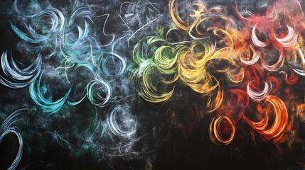 Leinwandbilder - Mesmerizing swirling vortex of vibrant fiery flames in abstract fluid fractal art design with a dynamic chaotic and energetic composition  This digital showcases a captivating visual of colorful
