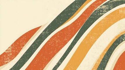 Poster - Retro abstract background with wavy lines