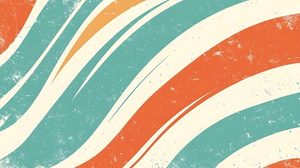 Aufkleber - Retro abstract wavy background