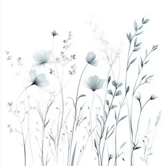 Wall Mural - grass and flowers