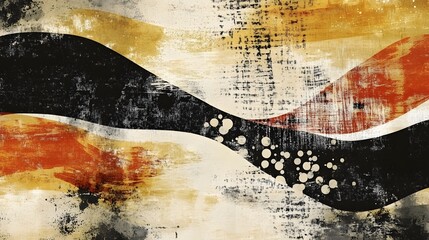 Poster - stunning abstract envelope texture in vibrant earthy tones with grunge vintage effect