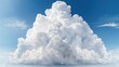Majestic cumulus cloud formation in a clear blue sky, background ideal for weather or nature designs