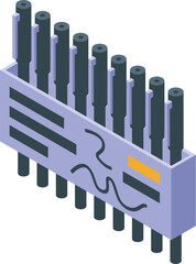 Poster - Multiple pens are neatly arranged in an organizer box, ready for use in any office or workspace
