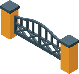 Poster - Modern automatic gate securing access to private property