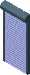 Poster - Closed rolling shutter door providing security for a building, ensuring safety and protection against unauthorized access