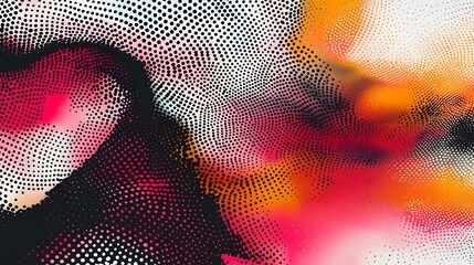 Aufkleber - Vibrant Digital Abstract Patterns and Textures with Dynamic Colorful Gradient Swirls