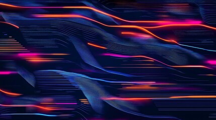 Aufkleber - Abstract digital art, vibrant colors, dynamic lines, modern graphic design