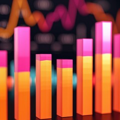 Poster - Colorful Bar Graphs Illustrating Data Trends and Statistical Insights