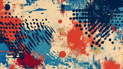 Aufkleber - Vibrant Splatter of Colorful Abstract Brushstrokes and Fluid Textures