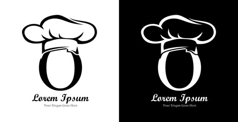 Aufkleber - The logo design is in the shape of a chef's hat combined with the letter O
