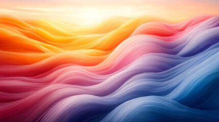 Poster - Seamlessly Blended Chaotic Lines in Radiant RGB Wave Design Creating a Spectrum of Colors