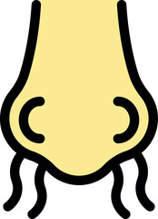 Poster - Cartoon drawing of a runny nose, representing symptoms of rhinitis, flu, or allergies