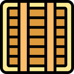 Poster - Securely packaged wooden box viewed from above, emphasizing safe and efficient shipping practices
