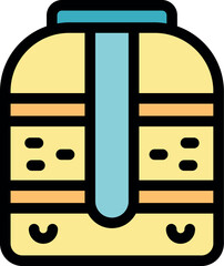 Poster - Yellow lunchbox with blue details keeping food fresh and ready to eat