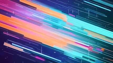 Leinwandbilder - Abstract colorful diagonal lines. Digital art background. Possible use Desktop wallpaper