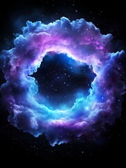 Wall Mural - colorful cosmic cloud background - a stunning cosmic cloud with vibrant colors swirling in a circula