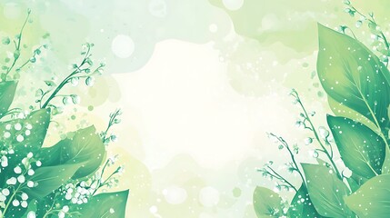 Poster - Delicate Lily of the Valley Floral Background