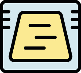 Poster - Electronic game cartridge with three lines symbolizing saved game data, evoking nostalgia for classic gaming