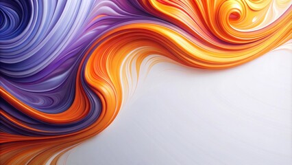 Fototapete - Abstract Swirling Pattern of Orange and Purple Hues, Creating a Dynamic and Textured Background