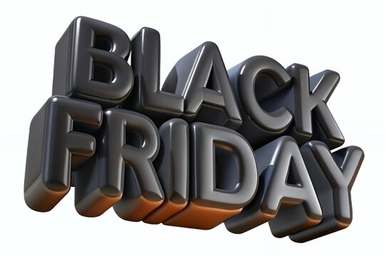 Black Friday for Sale Shopping of Text 3D design for colorful advertising, banners, Poster, leaflets and flyers.