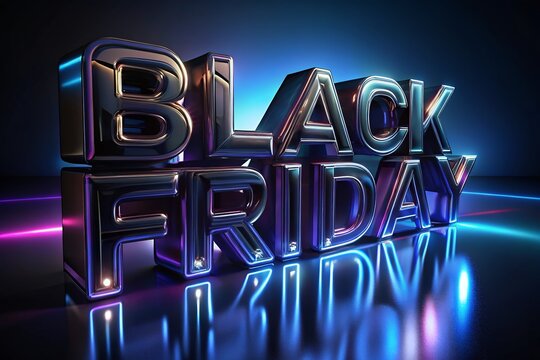 Black Friday for Sale Shopping of Text 3D design for colorful advertising, banners, Poster, leaflets and flyers.