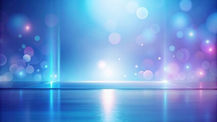 Aufkleber - Abstract Blue and Pink Background with Glowing Lights and Reflective Surface