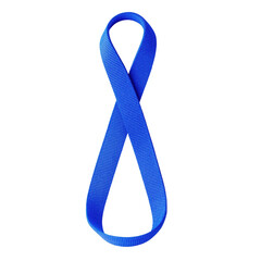 Sticker - Bright Blue Ribbon with Unique Twisted Shape