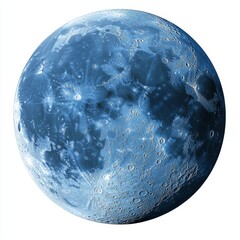 Wall Mural - Blue Moon, Space, Celestial, Isolated, Background, Design, Element, Image
