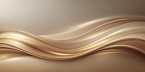 Leinwandbilder - Abstract Golden Waves Background with Smooth Curves and Subtle Highlights