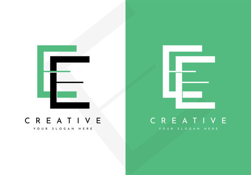 Monogram EE logo design, creative letter logo