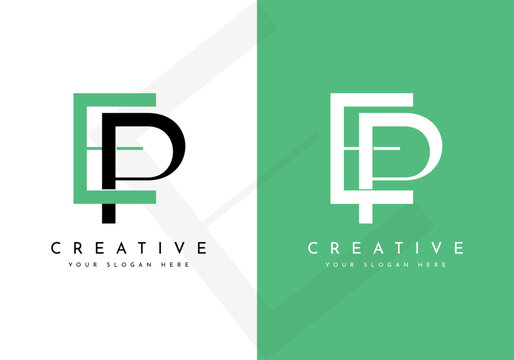 Monogram EP logo design, creative letter logo