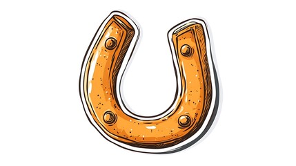 Canvas Print - Hand Drawn Horseshoe Graphic