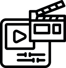 Poster - Post production process is depicted by video editing software, clapperboard, and play button, symbolizing film montage and audio mixing