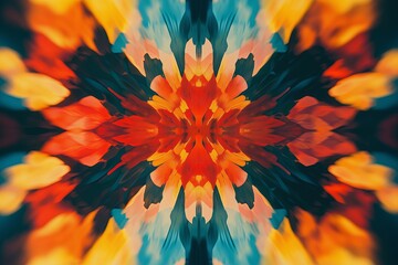 Poster - A colorful kaleidoscope pattern shifting in a mesmerizing symmetrical motion