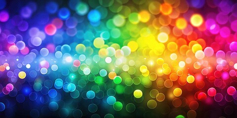 Leinwandbilder - Abstract Colorful Bokeh Background with Blurred Circles of Light and Sparkle Effect