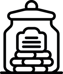 Poster - preserving food in a glass jar with a label describing the content, ensuring proper storage and iden
