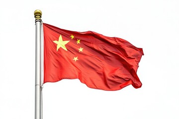 Poster - A Chinese flag waving in the air