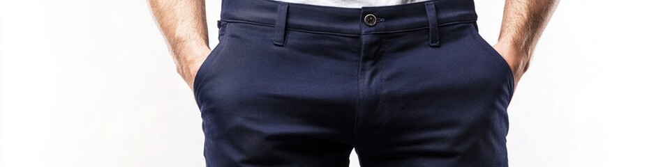Aufkleber - A person wearing a white shirt and blue pants, suitable for use in editorial or commercial contexts