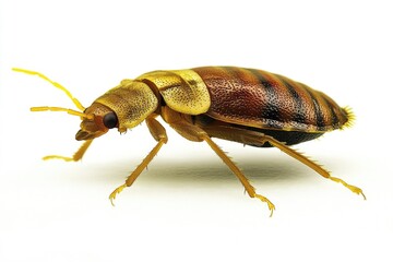 Poster - A detailed view of a small insect on a clean white background