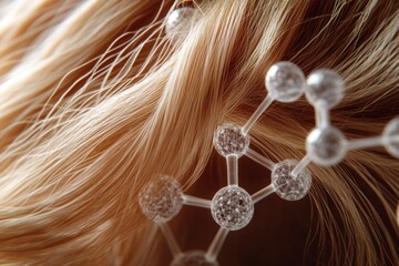 Poster - Close-up shot of a woman's hair styled with a comb, suitable for beauty or fashion uses