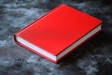 Aufkleber - A red book sits atop a table, ready for reading