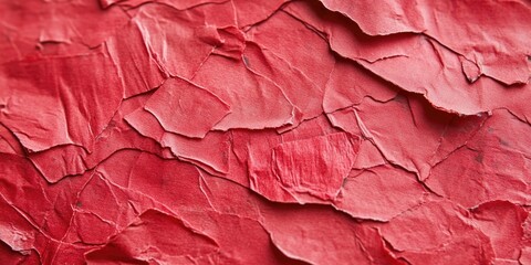 Aufkleber - A close-up shot of bright red paint on a wall