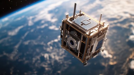 Aufkleber - A futuristic space station situated inside the Earth's core