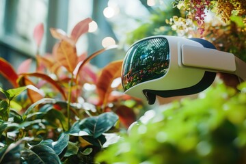Poster - A person wearing a VR headset in a close-up shot